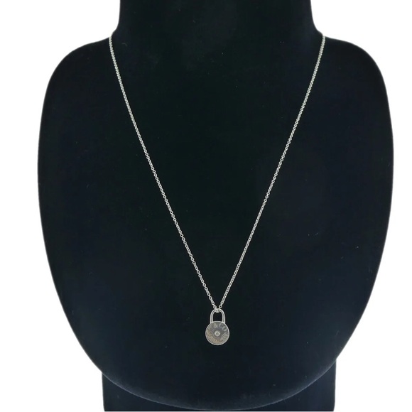 Tiffany&Co sterling with a Diamond mini charm with  original  chain unisex. - Picture 4 of 12